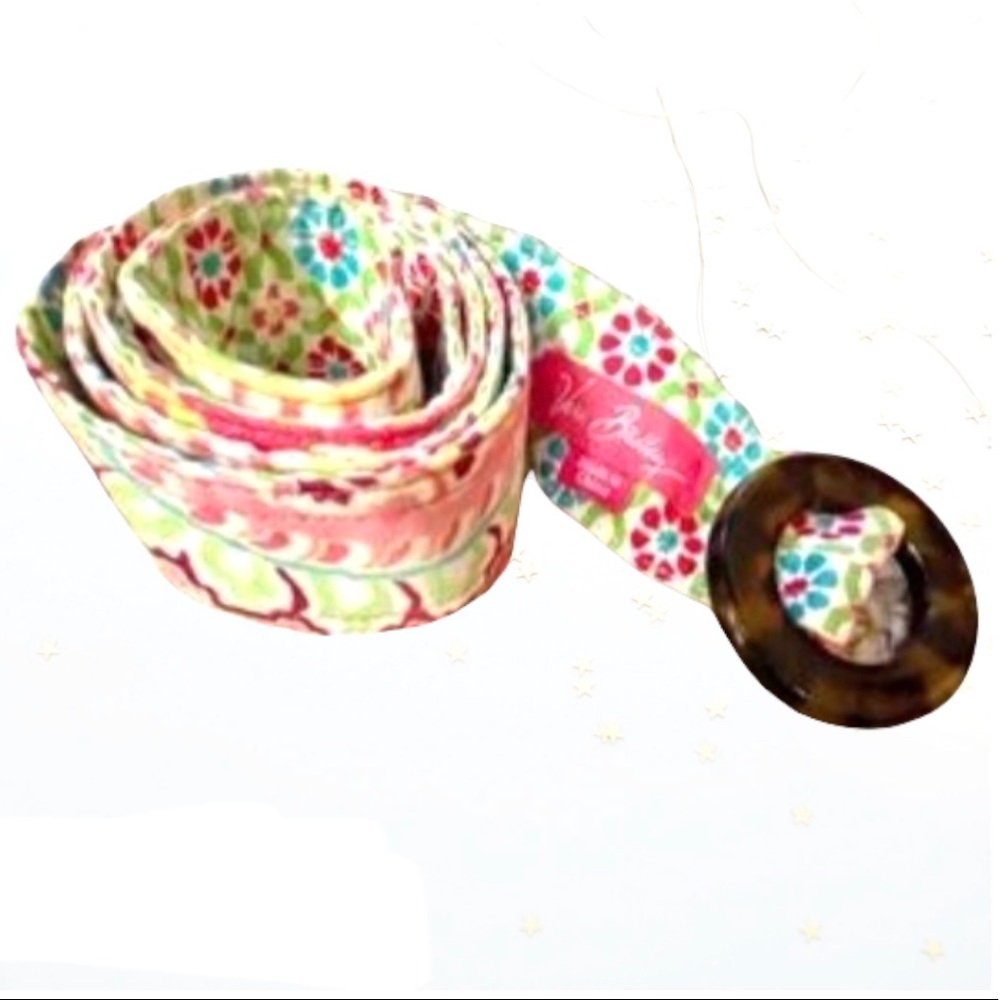 Vera Bradley Capri Melon fabric reversible belt preppy feminine collector EUC